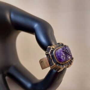 Vintage-Inspired Purple Stone Ring